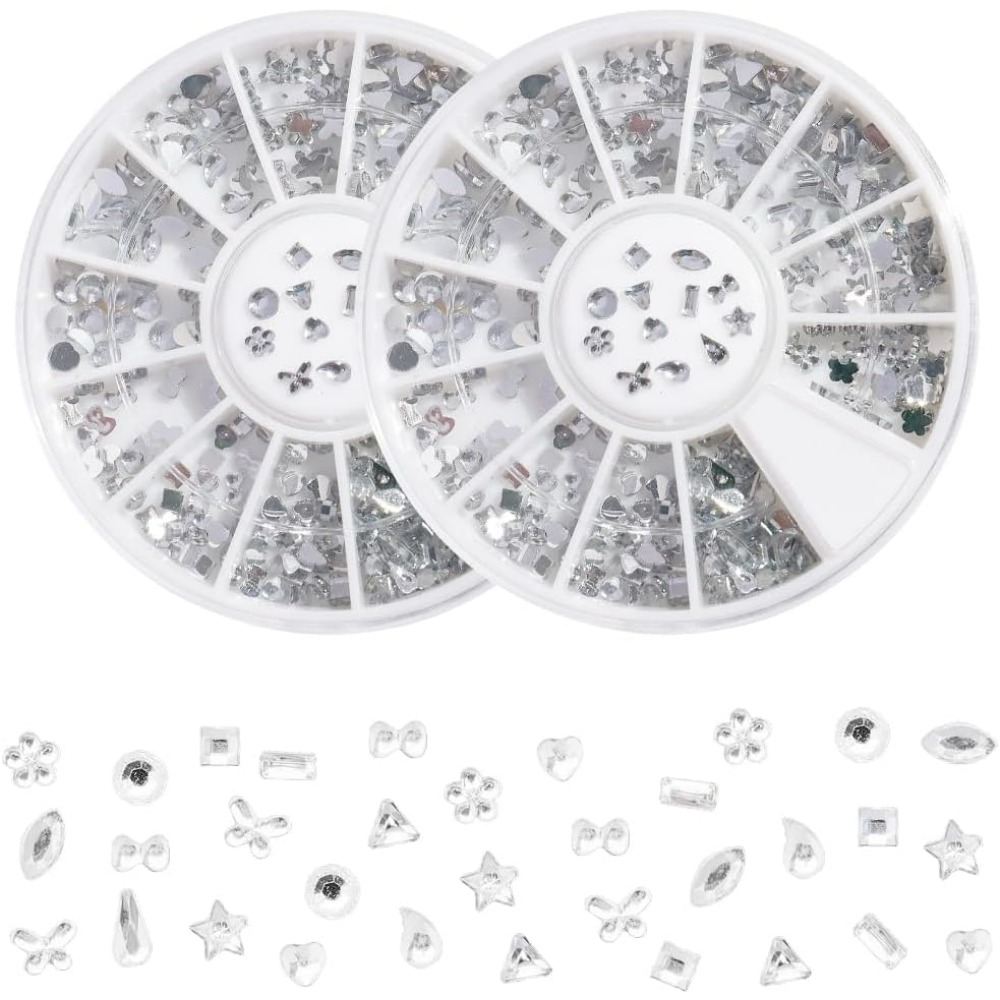 Rhinestone Nail Gem - Kit de 2 boîtes de strass
