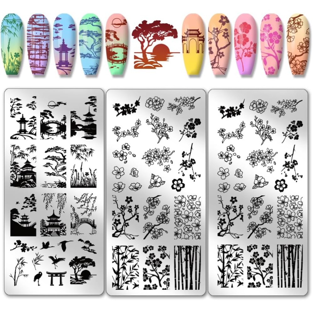 Nail Art Inspo - Modèles d'art d'ongle de jardin chinois