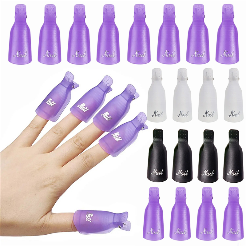 Nail Art Gel Polish - 10 pièces de clips en plastique