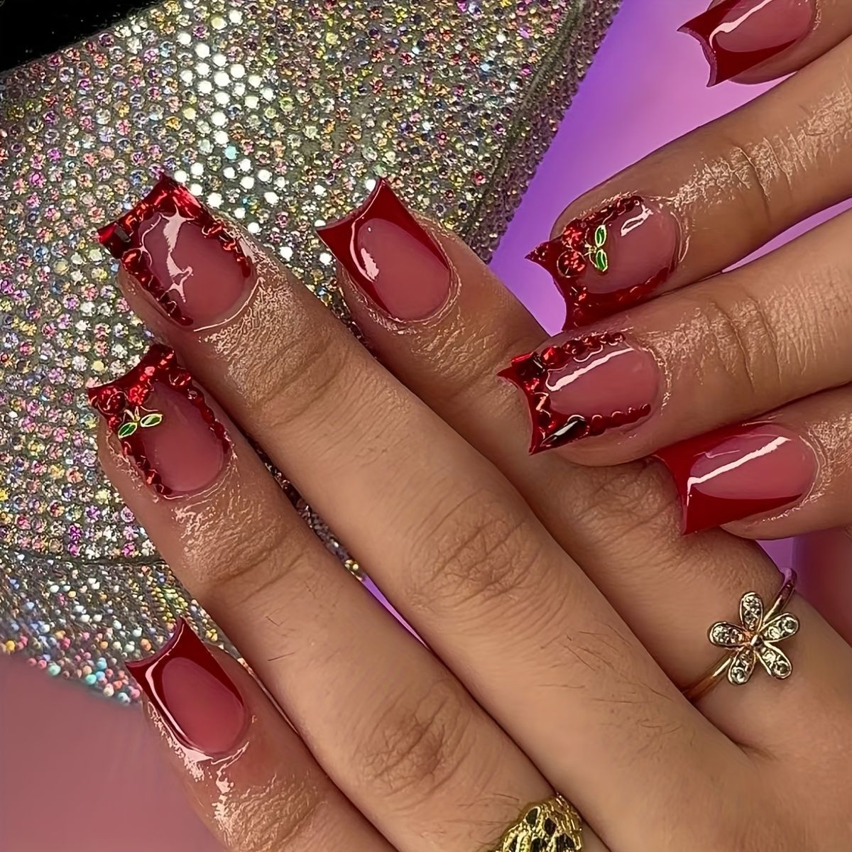 Nail Art Simple - 24 pièces fini faux ongles français
