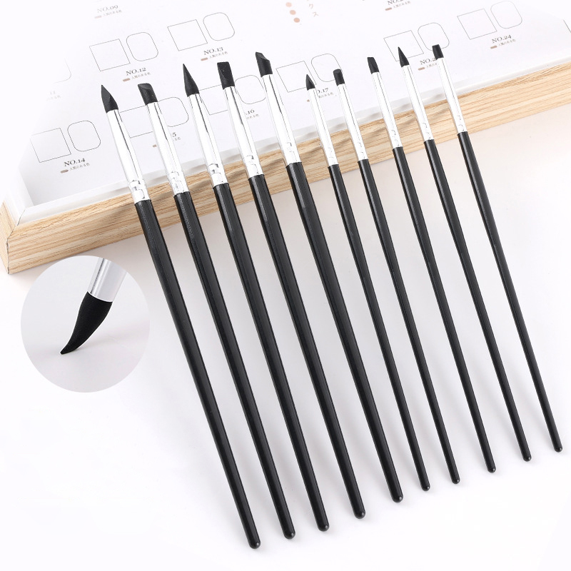 5 stylos pinceaux en silicone  - Nail Art Simple avis et prix
