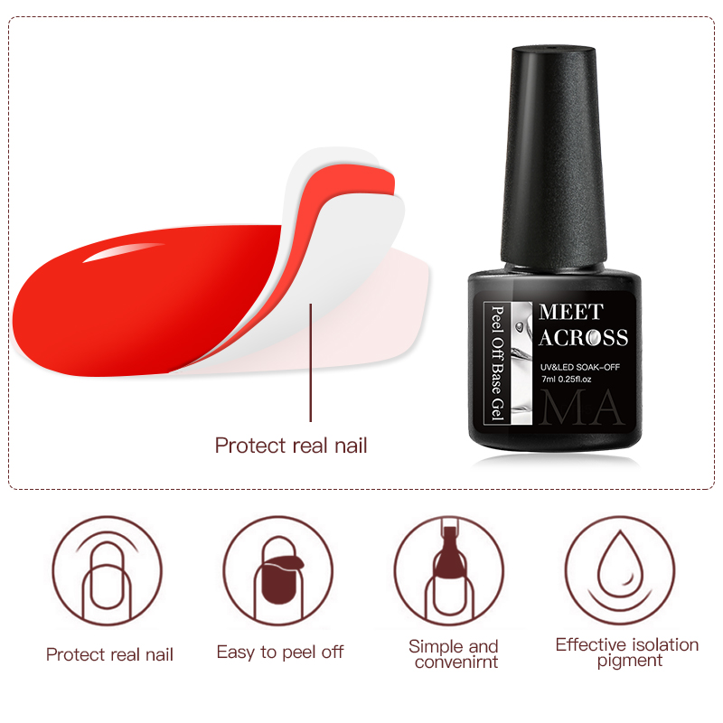 MEET ACROSS 7ml Peel Off Gel B - Peel Off Base Coat avis et prix