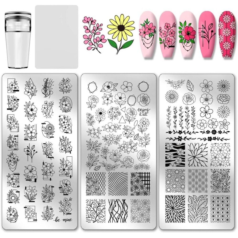 3 plaques de stamping pour ong - Nail Art Inspo avis et prix