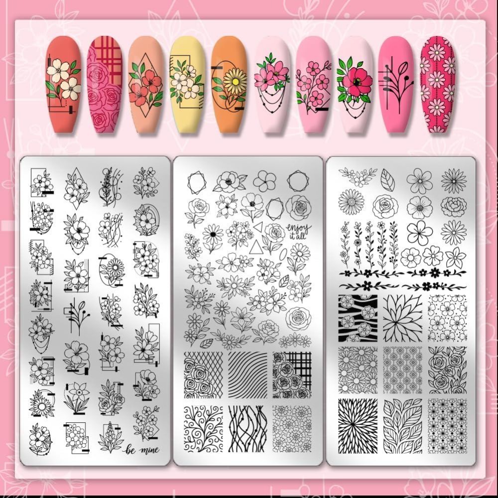 3 plaques de stamping pour ong - Nail Art Inspo avis et prix