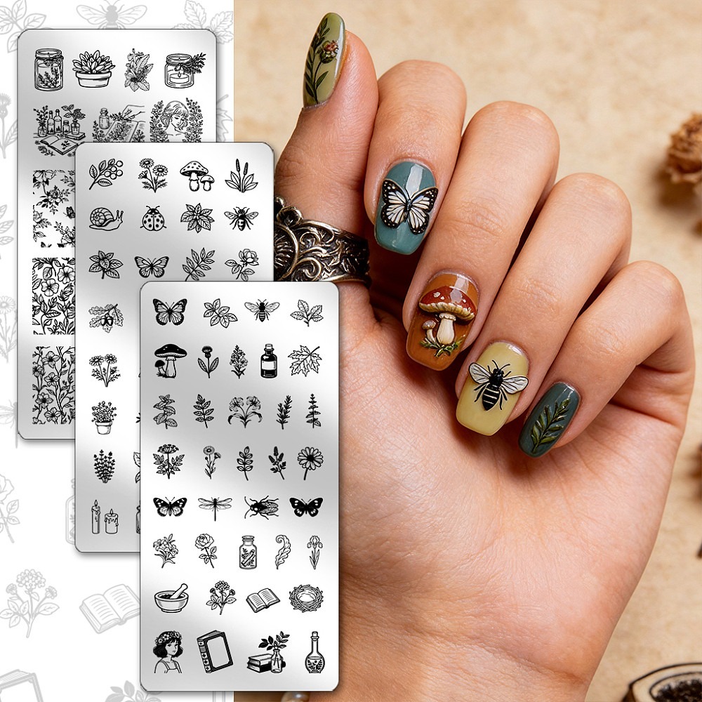 3 pièces Plaques de stamping p - Nail Art Inspo avis et prix