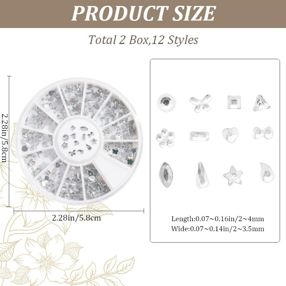 Kit de 2 boîtes de strass pour - Rhinestone Nail Gem avis et prix