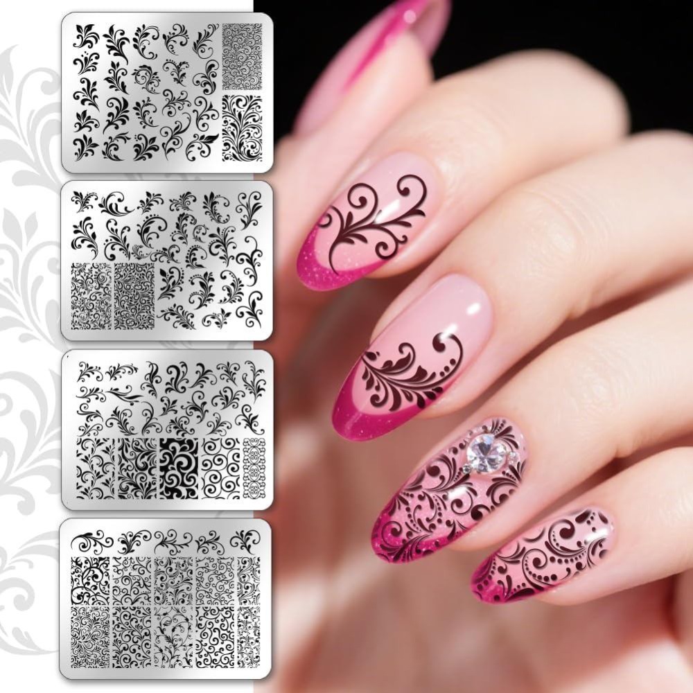 4 plaques de stamping pour ong - Nail Art Inspo avis et prix