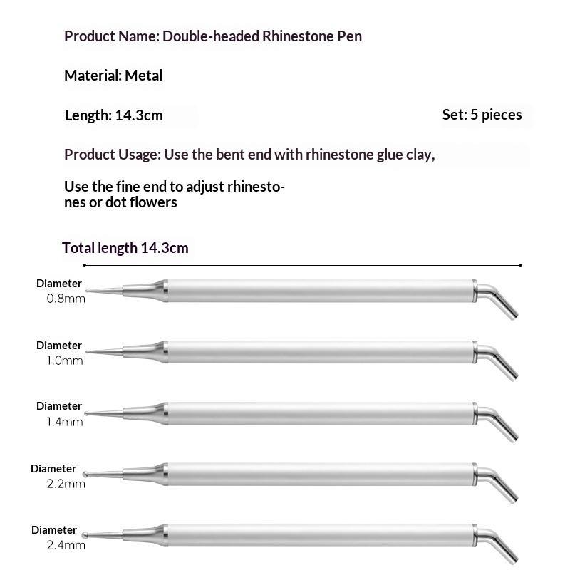 Lot de 5 outils de manucure et - Rhinestone Nail Gem avis et prix