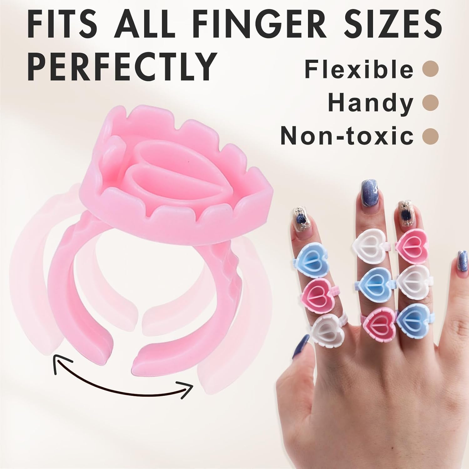 100 PCS Anneaux de colle jetab - Nail Art Extension avis et prix