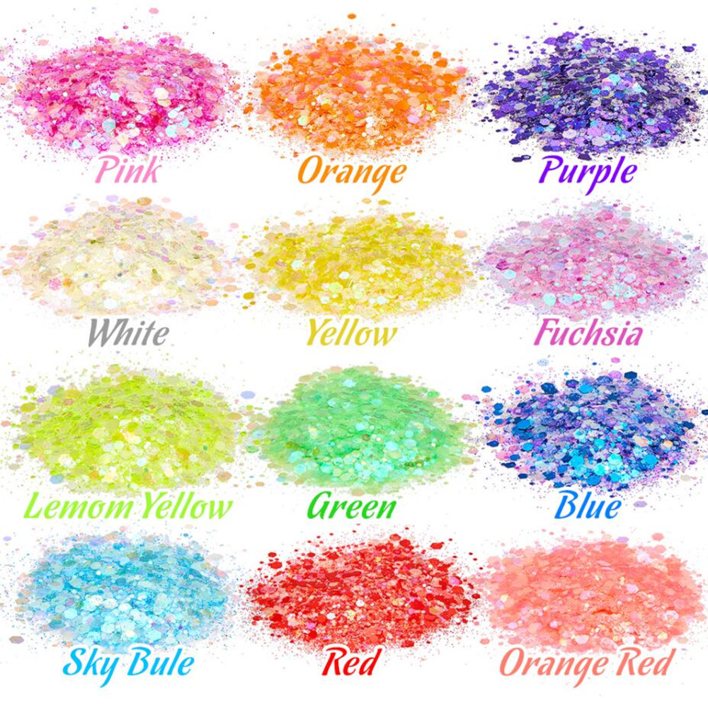 Paillettes lumineuses 24 coule - Nail Art Inspo avis et prix