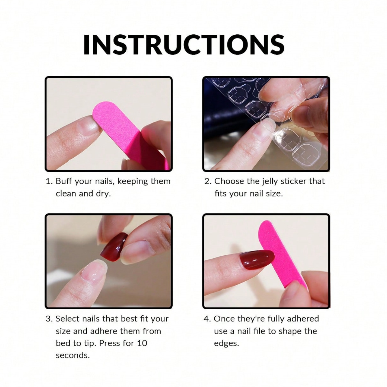 10 faux ongles carrés courts p - Nail Art Inspo avis et prix